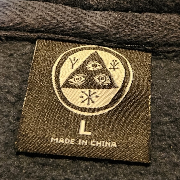 Welcome Skateboards WorldWide Wizardry Blue Graphic Logo Hoodie Cotton Sz Large - Picture 5 of 8